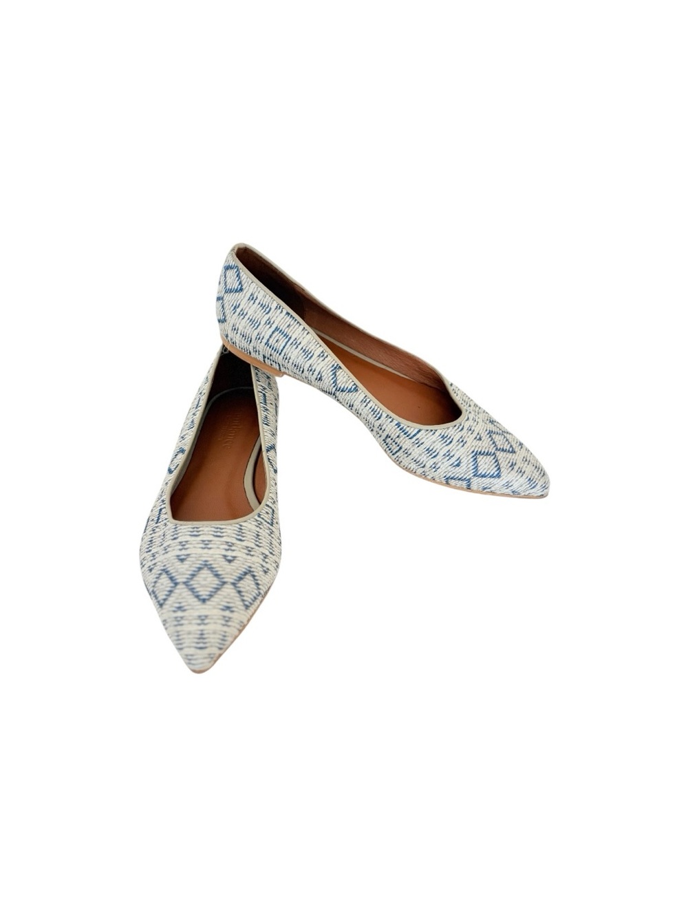Sundance Calli Western Embroidered Flats Pointed Toe Aztec Print 40, 9/9.